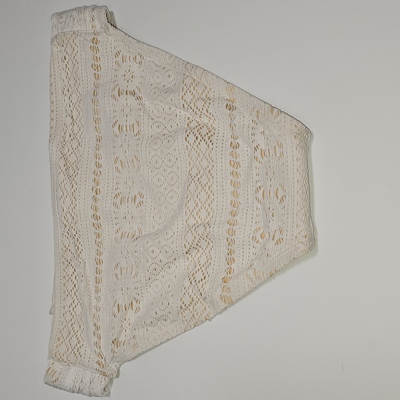 NWOT Bleu Rod Beattie Sneak Peek Crochet Side Tab Hipster Bikini Bottoms White 4 - Picture 5 of 10